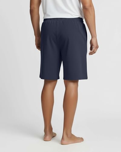 Image of 3 Pack Men's Pajama Shorts Sleep Lounge Casual PJ Comfy Cooling Pockets | Available In Big & Tall, Soft, Stretchy, Breathable, Elastic Waist, Athletic, Gym, Workout, Sweat, Summer, Night, Bottoms