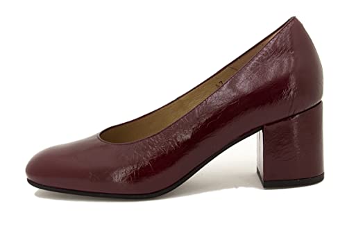 Salon cuir verni noir femme PieSanto 225301 escarpin confort