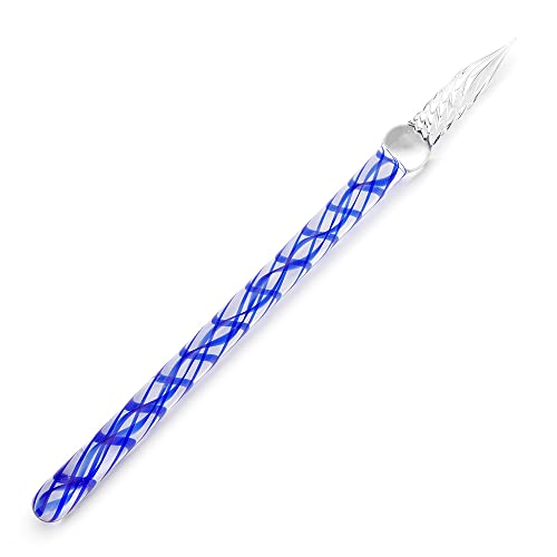Herbin 21716T - Glasfeder 16cm, ideal für Kalligraphie, 1 Stück, Saphirblau