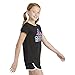 adidas Girls' Short Sleeve Cotton Essential T-Shirt Top, Black Multi, XL