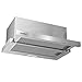 Produktbild COMFEE' CHL03M21S Flachschirmhaube Dunstabzugshaube 60cm Umluft, 400 m³/h Luftstrom, Dunstabzug Unterbau Integrierte Einbau Flach Abluft Abzugshaube, Silber