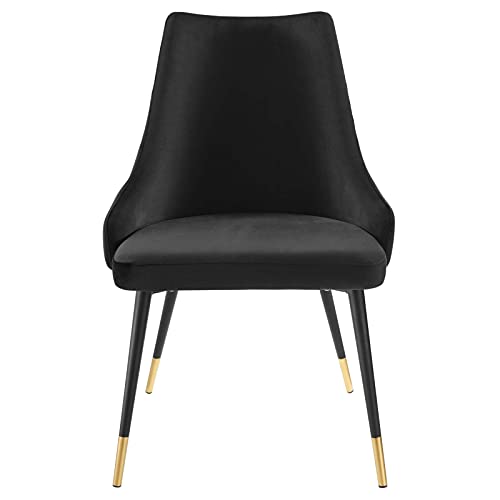 Modway Adorn Tufted Performance Velvet Dining Side Chair, Black 25D X 22W X 34H Inch #TOP4