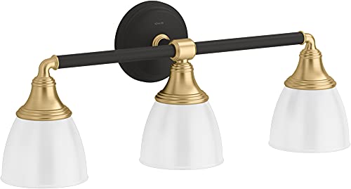 Kohler Devonshire Bathroom Vanity Light Fixture, Wall Sconce Lighting, Position Facing Up or Down, UL Listed, 3 Light, Polished Chrome - image 2