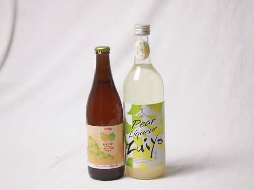 梨の果汁感たっぷり2本セット(アデカ 梨サワーエールホップ&ホップ5度(千葉県) 瑞鷹 梨の酒 リキュール10度(熊本県)) 500ml×1本 720ml×1本