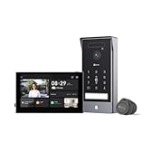 EZVIZ 4K Visiophone Connecté Interphone Vidéo, 8 Pouces Moniteur Tactile, Reconnaissance Paume/Visage, Unlock à Distance, 2 Fils, Détection Humaine, Option RFID, Étanche, WiFi bi-Bande, HP7 Pro