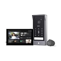 EZVIZ 4K Video-Türsprechanlage, 8 Zoll (20,3 cm) Touchscreen, Handflächen-/Gesichtserkennung, Unlock aus der Ferne, 2 Kabel, menschliche Erkennung, RFID-Option, wasserdicht, Dual-Band-WLAN, HP7 Pro
