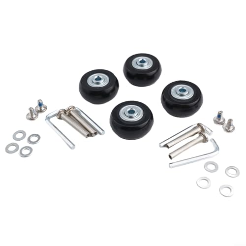Kit de réparation de roues de bagages avec roulements | Roues de rechange pour valises 40 mm, 41 mm, 60 mm, 64 mm, 68 mm, 70 mm, 75 mm | Roulette pivotante en caoutchouc pour roues de secours de