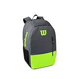  Wilson Team - Bolsas para raquetas (bolsas traseras, 3 bolsas y más) (mochila verde del equipo)