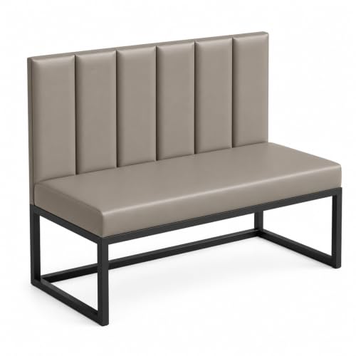 Restaurant Booth Seating, Upholstered Bench with Back, 43.3in