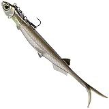 Quantum Premium Pelagic Shad Angelköder Set Gummifsch mit Jigkopf und Angelhaken Angelset Raubfisch Angeln Vertikalangeln, arkansa Shiner, 25 cm