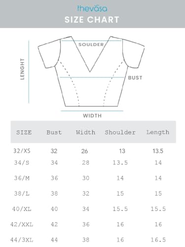 Image of Thevasa Women's Everyday Divine Depth V Neck Half Sleeves Blouse