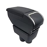 ZARADU BoîTe D'Accoudoir De Voiture pour Ren-Ault Duster 2019-2022, Double-Couche Console Centrale éTui De Rangement Accessoires Magasin PièCes IntéRieures USB
