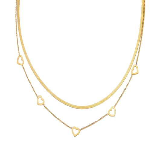 Collier double couche serpent cadeau créatif anniversaire femme pendentif croix acier