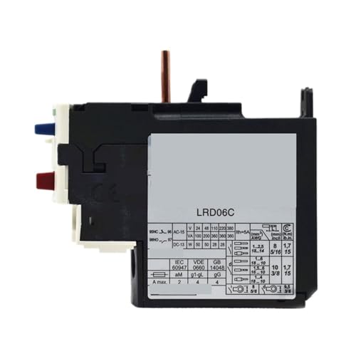 Relé térmico LRD06C con rango regulable de 1 a 1,6 A 3