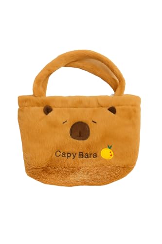 Bolsa de Pelúcia Capivara Feminina Infantil e Adulto