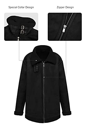 image for Bellivera Men Faux Suede Leather Coat, Mens Fall Clothing Casual Warm 