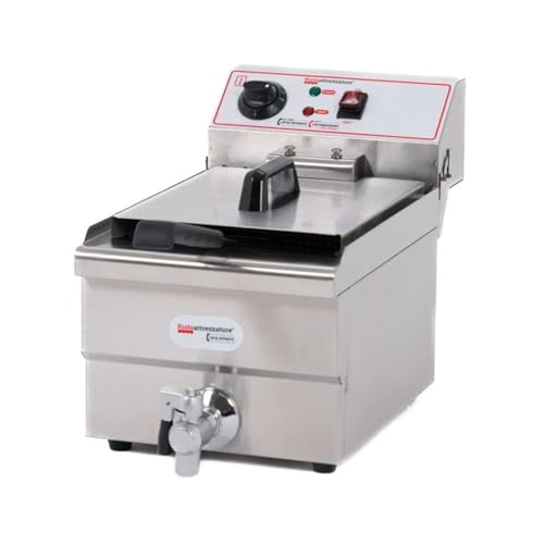 Ristoattrezzature Friggitrice Elettrica Singola Vasca, Professionale in Acciaio Inox -