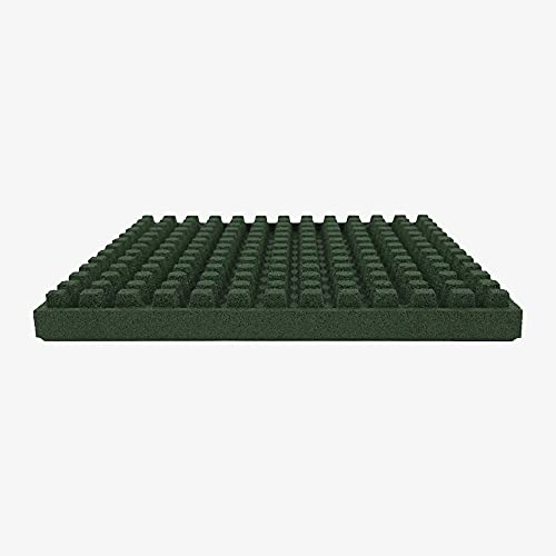IncStores 2.5 Inch Thick Jamboree Rubber Interlocking Floor 2\' x 2\' Tiles | Heavy Duty Rubber Outdoor Tiles to Build Better Playgrounds at Homes, Schools, and Daycares | Green, 75 Tiles