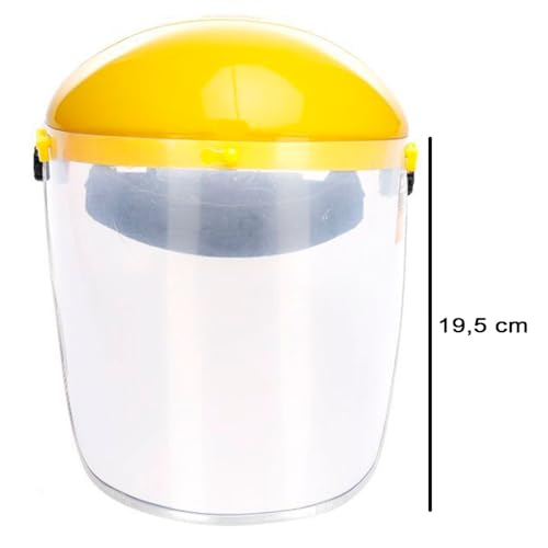 Miniatura 2 de Tradineur - Pantalla De Protección Facial, Visera De Seguridad Con Pantalla De Plástico Transparente, Incluye Correa Ajustable, Desbroce, Trabajos De Jardinería