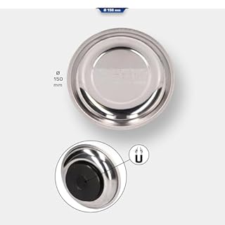 BRILLIANT TOOLS BT691160 Vassoio magnetico in acciaio inossidabile, Ø 15 cm [Powered by KS TOOLS]