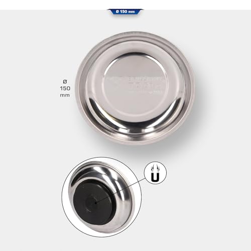 Miniatura 2 de Brilliant Tools Bt691160 Plato Magnético De Acero Inoxidable, Ø 15 Cm Powered By Ks Tools