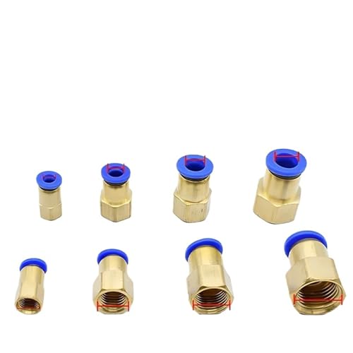 Conectores neumáticos PCF tipo hembra rectos para mangueras de aire de 10mm