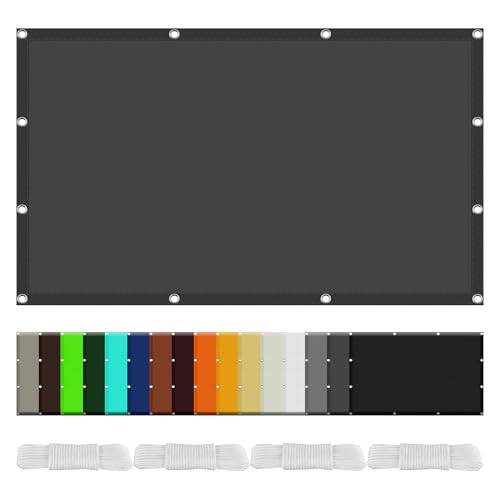 Voile d'ombrage imperméable et anti-UV 98% grand format gris foncé