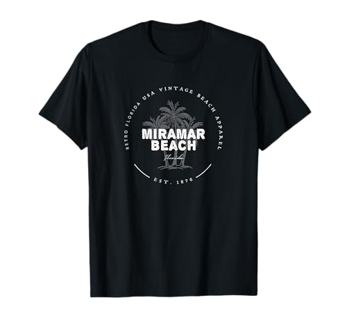 Miramar Beach FL Florida Vacaciones Beach Palmeras Souvenir Camiseta