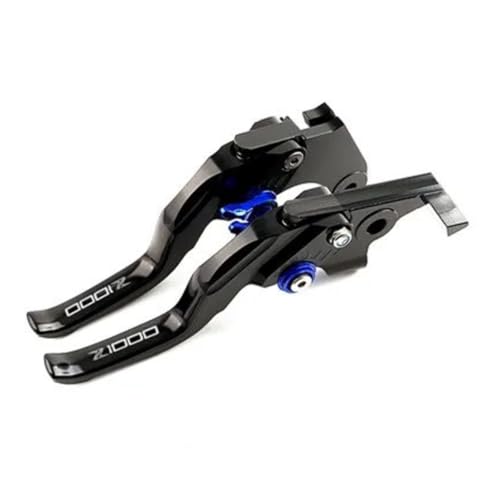 Leviers moto Z1000 Z1000R 2017-2024 CNC frein et embrayage réglables courts bleus