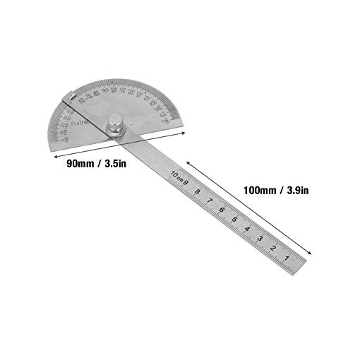 Transferidor rotativo de 180 graus, localizador de ângulo(Ruler scale 100x half circle diameter 90mm