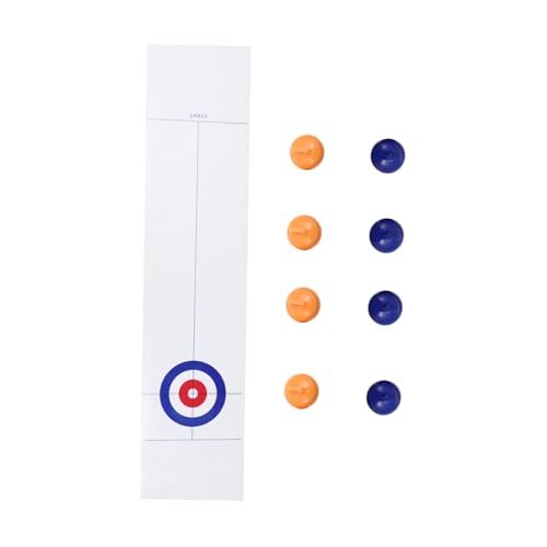 ibasenice Pelota Que se encrespa Juguetes educativos Juego de Mesa de Juguete Juego de Curling de Juguete Divertidos Juegos Familiares de Juguete el plastico