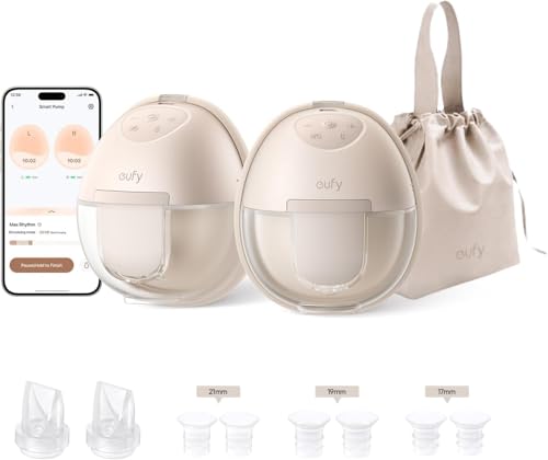 Image of eufy Security Wearable S1 (T8D02), Electric Hands-Free Breast Pump, Hospital-Grade Suction, Leak-Proof and Ultra-Quiet, Upgraded