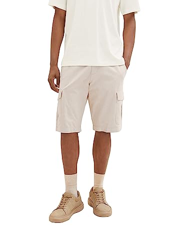 TOM TAILOR 1036310 Bermudas, 31851-Desert Fawn White Chambray, 32 para Hombre