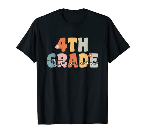 Escuela retro de 4º grado para estudiantes Camiseta