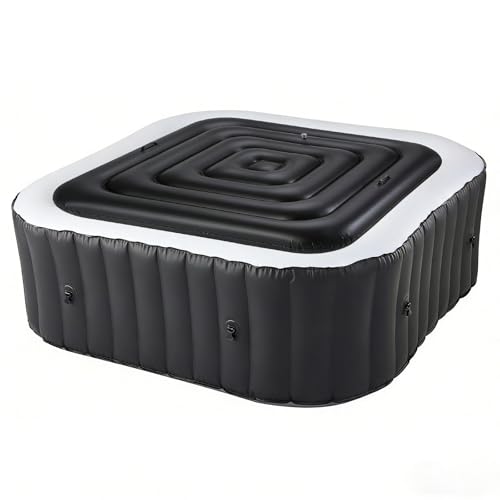 5.2 Ft Inflatable Hot Tub Cover, Heat-Retaining Lid for Square Spas by Huaerle - Used condition - US$32.33