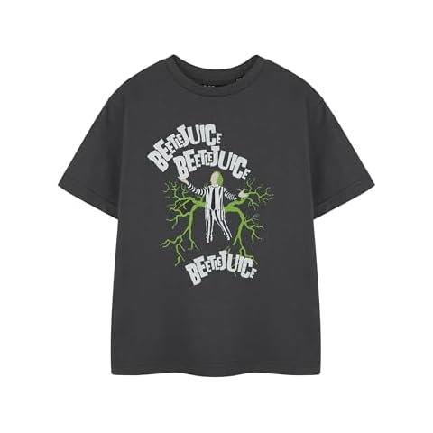 Beetlejuice Kids Grey Graphic Tee Cover
