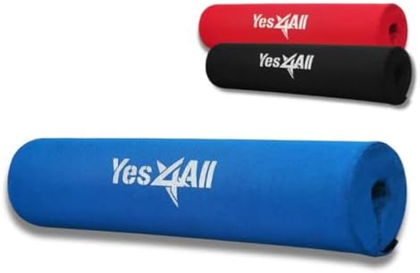 Yes4All Langhantel mit dickem Schaumstoff und Nylonpolster, Schulterpolster für Ausfallschritte, Kniebeugen und Hüftschub – passend für Standard-Olympia-Langhanteln