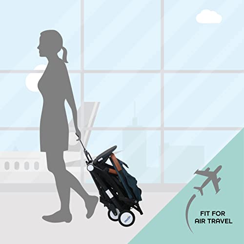 The Moon Brand Ritzi Cabin Stroller - Buggy - Inclusief Reistasje - Ultra-Compact en Automatisch Inklapbaar - Donker Blauw - Afbeelding 4