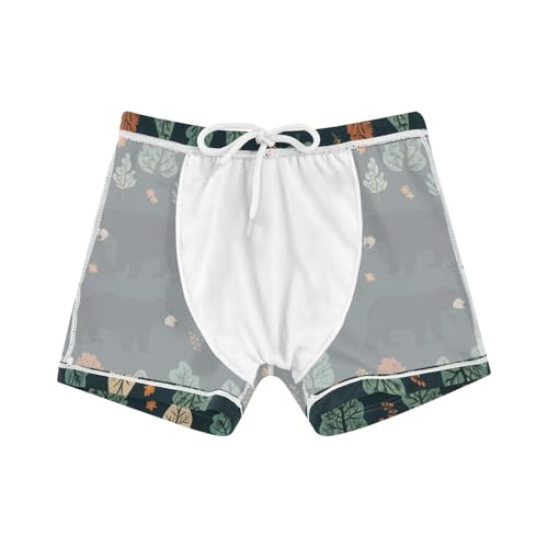 Forest Black Bear Cute Colored Cats Boys Swim Trunks Swimsuits for Toddler Boy Swim Shorts Trunks 3-10T4
