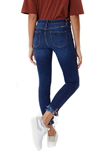 Kan Can Women's Mid Rise Ankle Skinny Jeans D 15/31