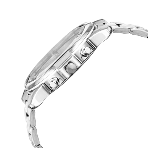 Image of LOUIS DEVIN Stainless Steel Chain Analog Wrist Watch for Men with Day and Date Display (Black /Blue /Green Dial) | LD-GR430-CH