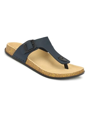 Image of Men V-Shape Thong Slippers | Casual Flip-Flops | Slippers for Men | Lightweight Rubber Sandals | Comfortable Anti-Slip Footwear
