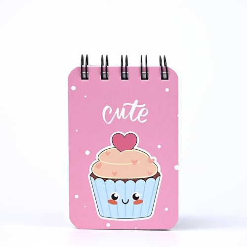 Image of Spiral Pocket Notebook (7.5 x 11 cm) | Cute Mini Notepad | Small Handy Notebook for School, Office & Personal Notes (Cute)