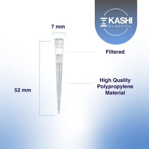 Kashi Scientific 200 uL Universal Filtering Racked Laboratory Pipette Tips, Sterile Dnase/Rnase Free, Pyrogen Safe [200ul, Filtered, 960 Tips]
