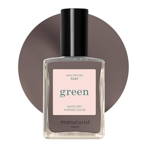 Manucurist Green Vernis à Ongles Taupe Clay - Classique - Effet Manucure Professionnelle - Nail Polish Ongle - 15ml
