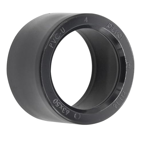 PVC-Reduzierung I 63 mm x 50 mm I Reduktionsmuffe I PVC-Rohrmuffe mit 2-Anschlüssen I Rohr-Verbindungsstück für PVC-Rohre und PVC-Fittinge I bm185