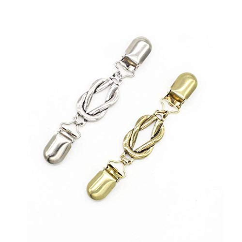 Gewene 2 clips para cárdigan para mujer, estilo vintage, para suéter, con clip de metal, para suéter, para blusa, cárdigan o chándal, (B02) Cover