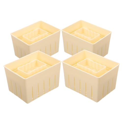 ABOOFAN 4pcs Tofu Cheese Press Mould Cheese Making Supplies Household Tofu Maker