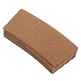 VANZACK 80 Stück Einweg Kaffeebecherhüllen aus Wellpappe Hitzeschützende Becherisolierung für Heißgetränke rutschfest Kraftpapier Becherhalter für Kaffee Tee und to Go Getränke