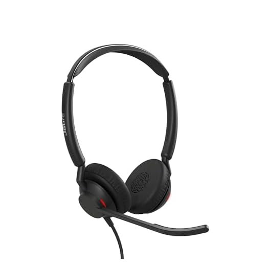 Jabra Engage 50 II schnurgebundenes Stereo-Headset mit geräuschunterdrückender 3-Mic-Technologie und USB-A-Kabel, ultraleicht - mit allen führenden UC-Plattformen wie Zoom & Unify kompatibel - Schwarz